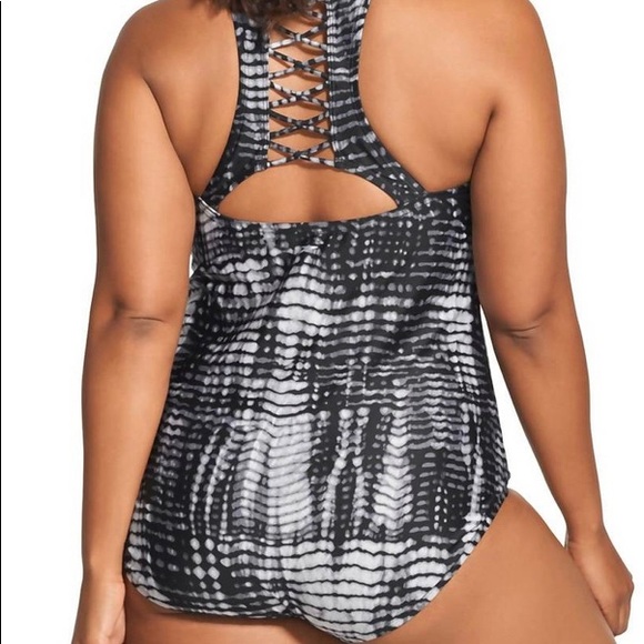 Gray speedo NEW never worn. Plus size swimsuit - Picture 2 of 3